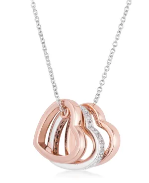 2 Tone Heart Necklace