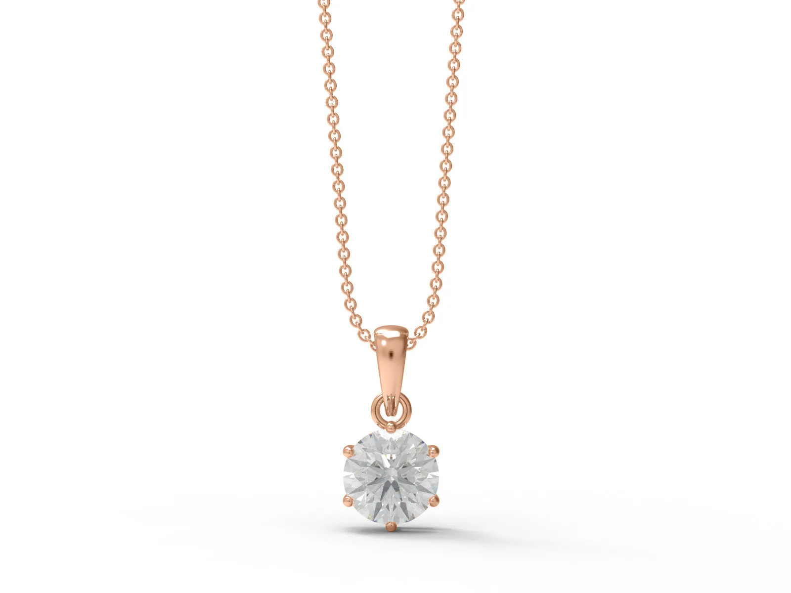 2.00 Ctw Round Shape Moissanite 925 Sterling Silver Solitaire Women Necklace