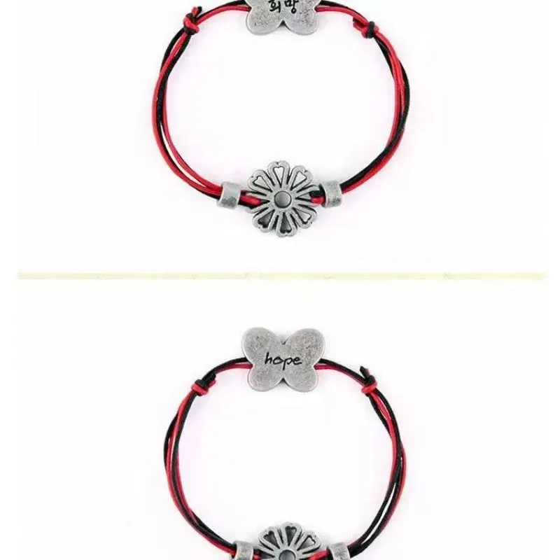 2023 Korean New SUGA Same Hope Butterfly Flower Bracelet Fashion Trend Men and Women Jewelry Accessories Gift