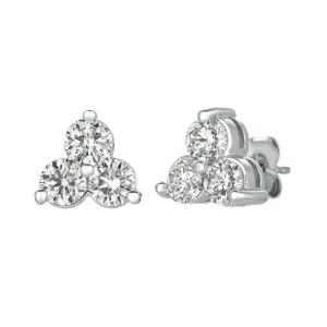 3 DIAMOND EARRINGS 14K GOLD (0.75 CTW)