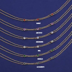3 Gemstone Cable Bracelet
