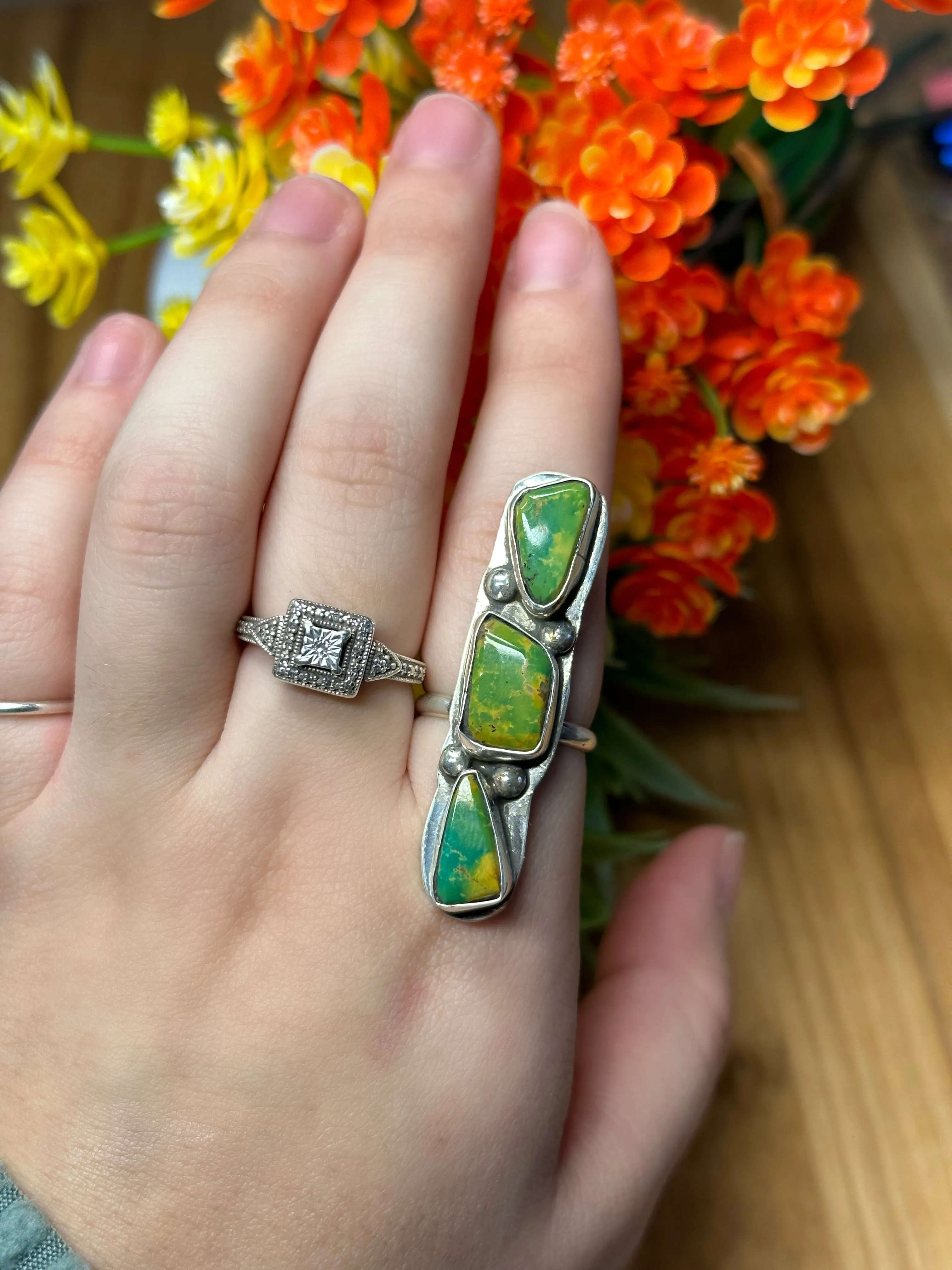 3 Stone Kingman Ring