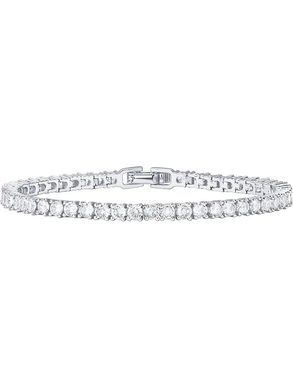 3mm Cubic Zirconia Classic Tennis Bracelet | Gold Bracelets For Women