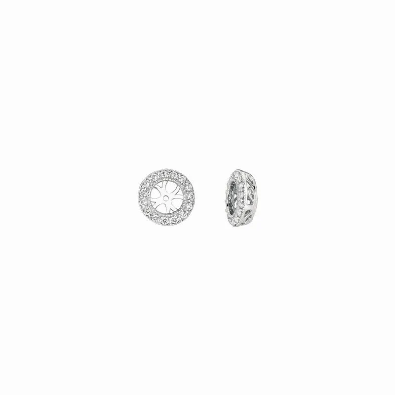 4MM DIAMOND EARRINGS JACKETS 14K GOLD (0.22 CTW)
