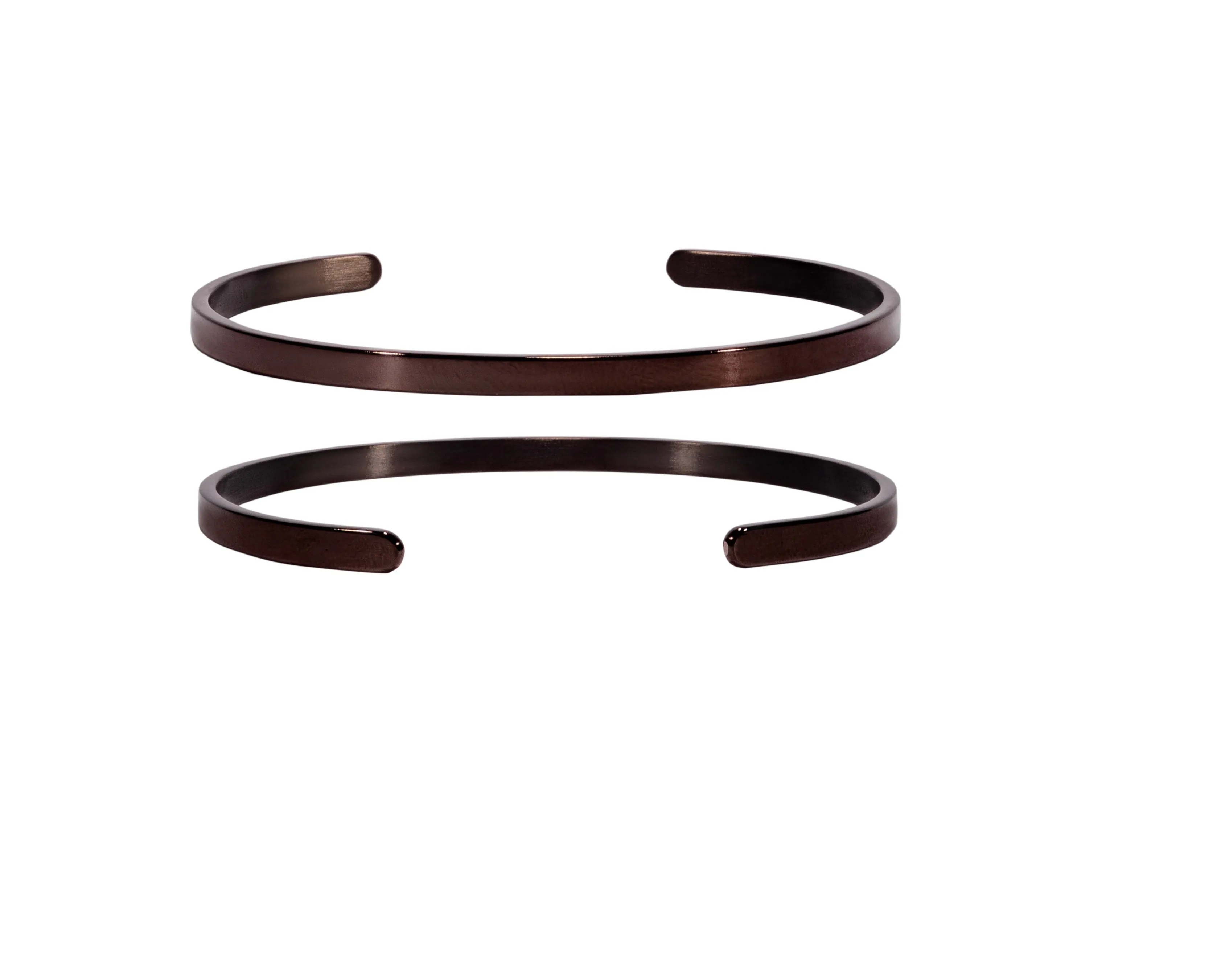 4mm width Black Color Bracelets with Your Customized text and Adjustable Size