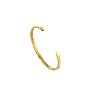 4mm width Gold Color Bracelets with Your Customized text and Adjustable Size