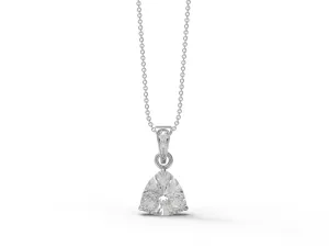 5.00 Ctw Trillion Shape Moissanite 925 Sterling Silver Solitaire Women Necklace