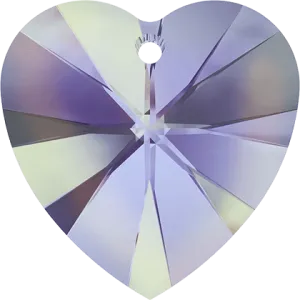 6228 Swarovski XILION Heart Pendants, Crystal Vitrail Light (001 VL)