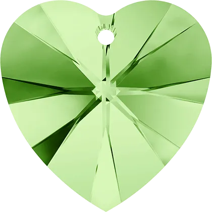 6228 Swarovski XILION Heart Pendants, Peridot (214)