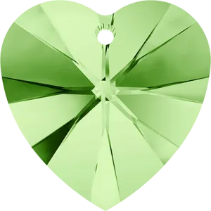 6228 Swarovski XILION Heart Pendants, Peridot (214)