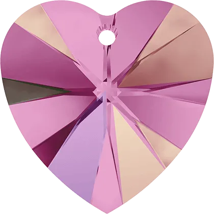 6228 Swarovski XILION Heart Pendants, Rose AB (209 AB)