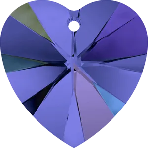 6228 Swarovski XILION Heart Pendants, Sapphire AB (206 AB)
