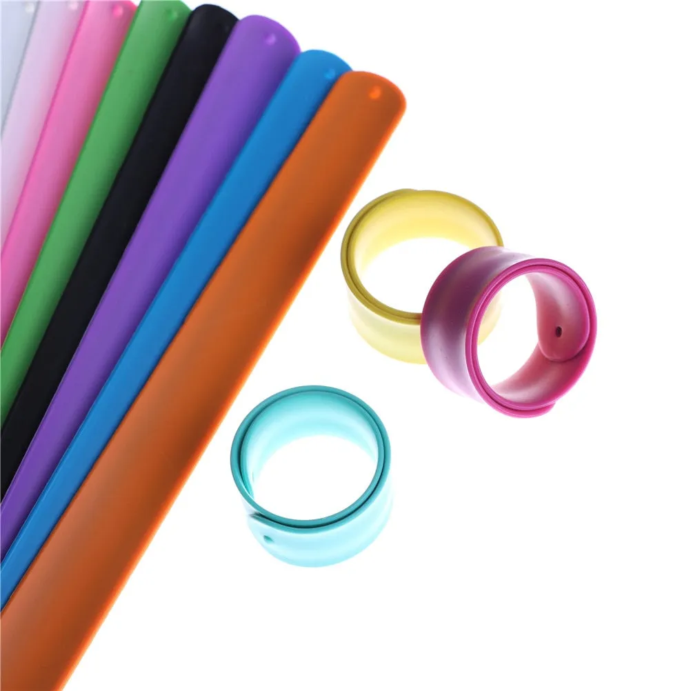 6Pcs Slap Bracelets Fashion Wristband Party Wrist Strap For Kids Children Holiday Beach Party Favours