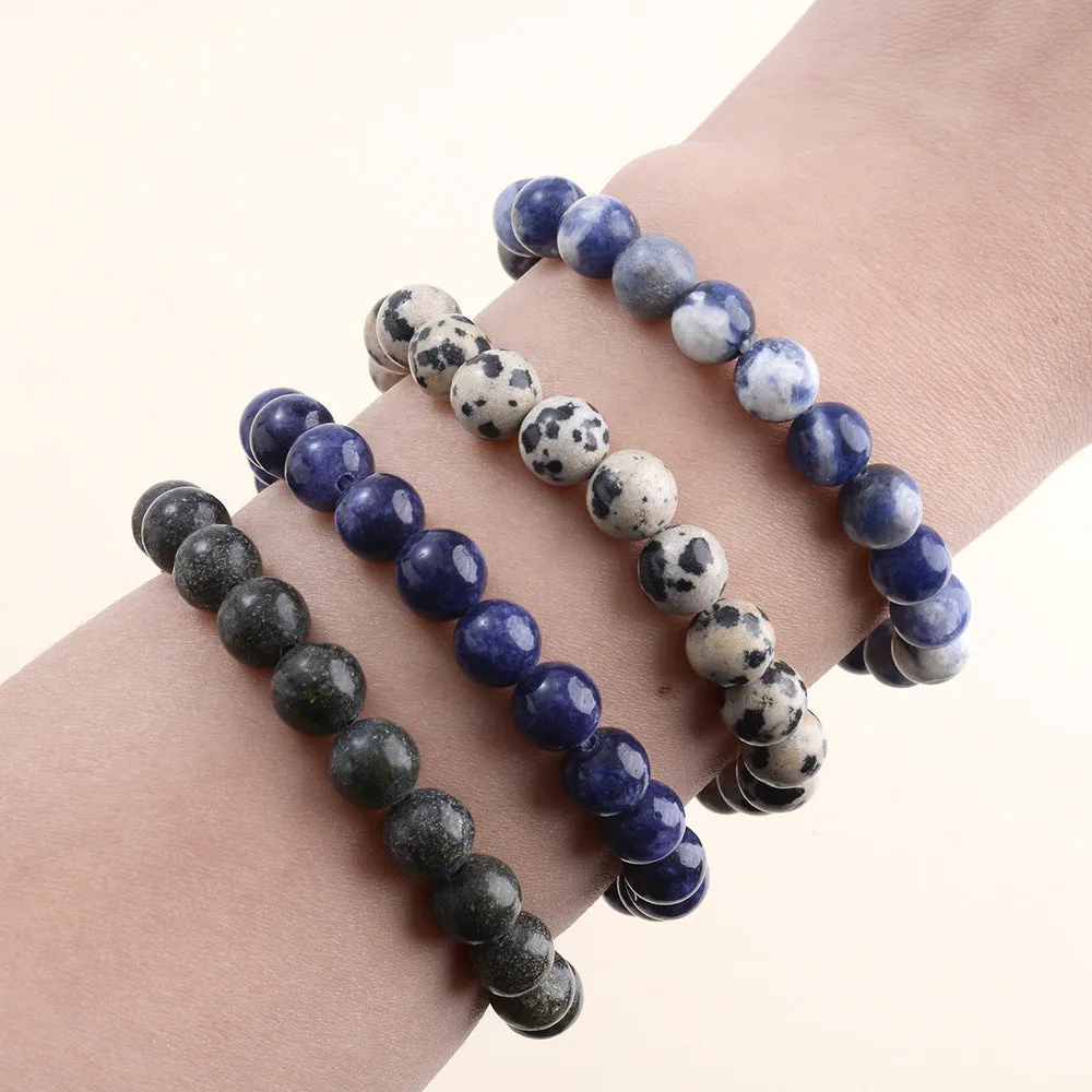 8mm Rose Quartz Beaded Bracelet for Men and Women