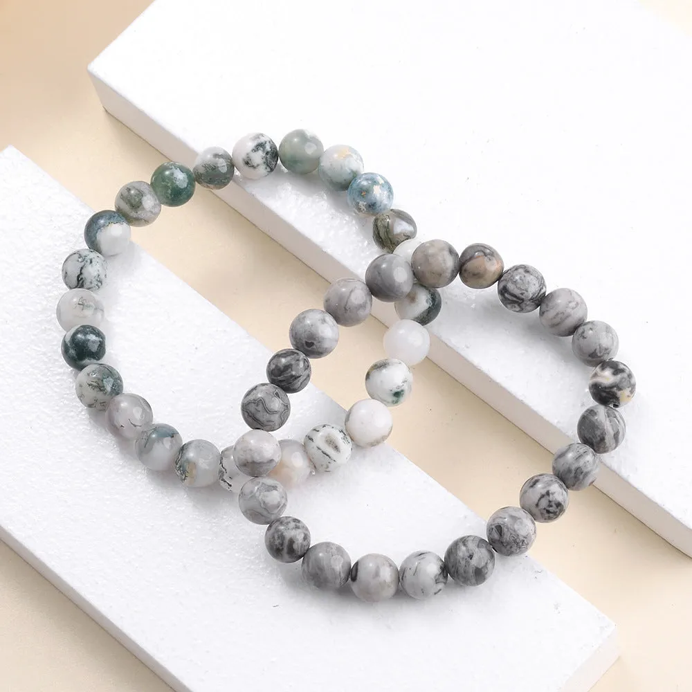 8mm Rose Quartz Beaded Bracelet for Men and Women