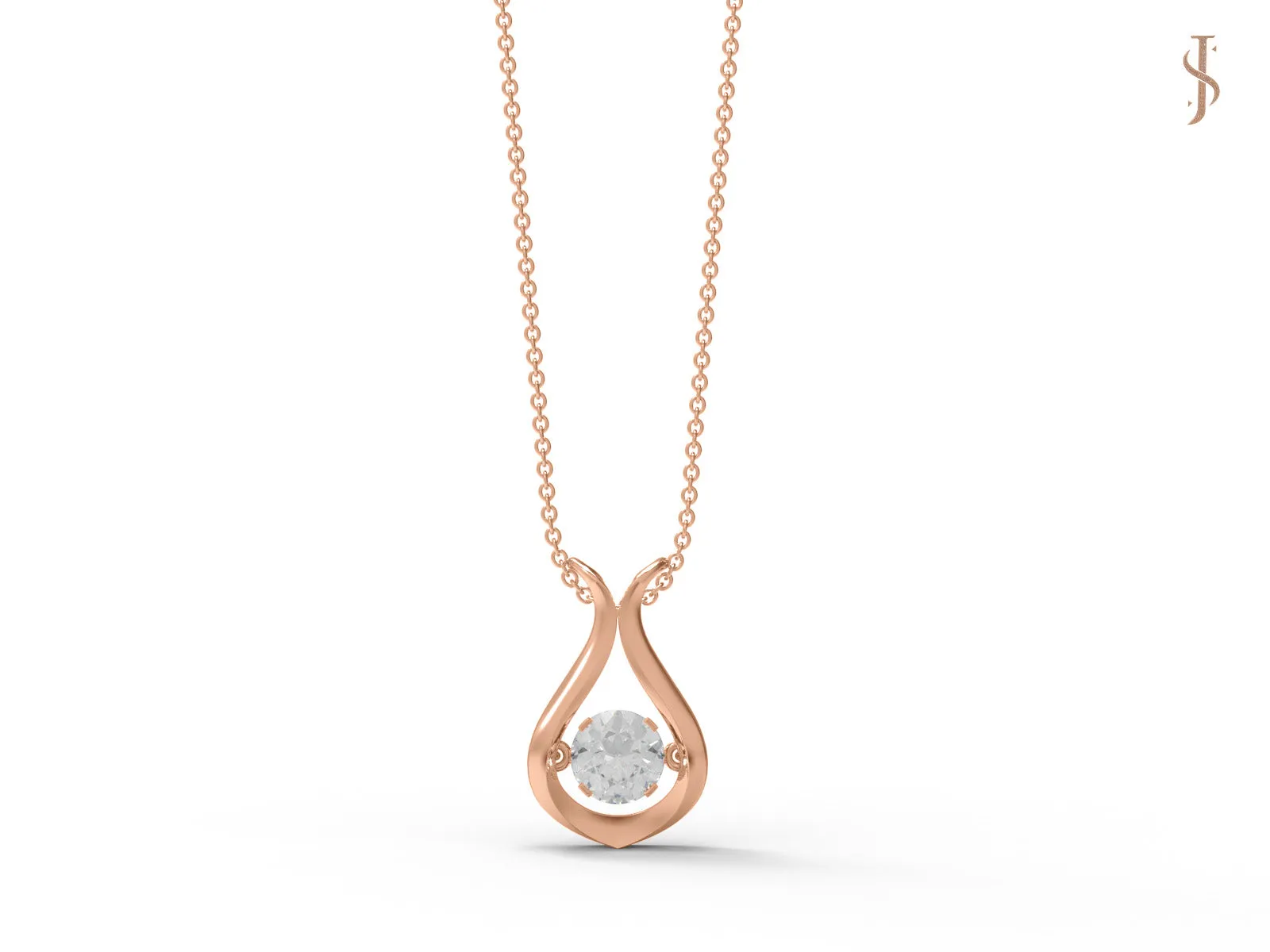 925 Sterling Silver 0.60 Ctw Moissanite Diamond Solitaire Pendant Necklace