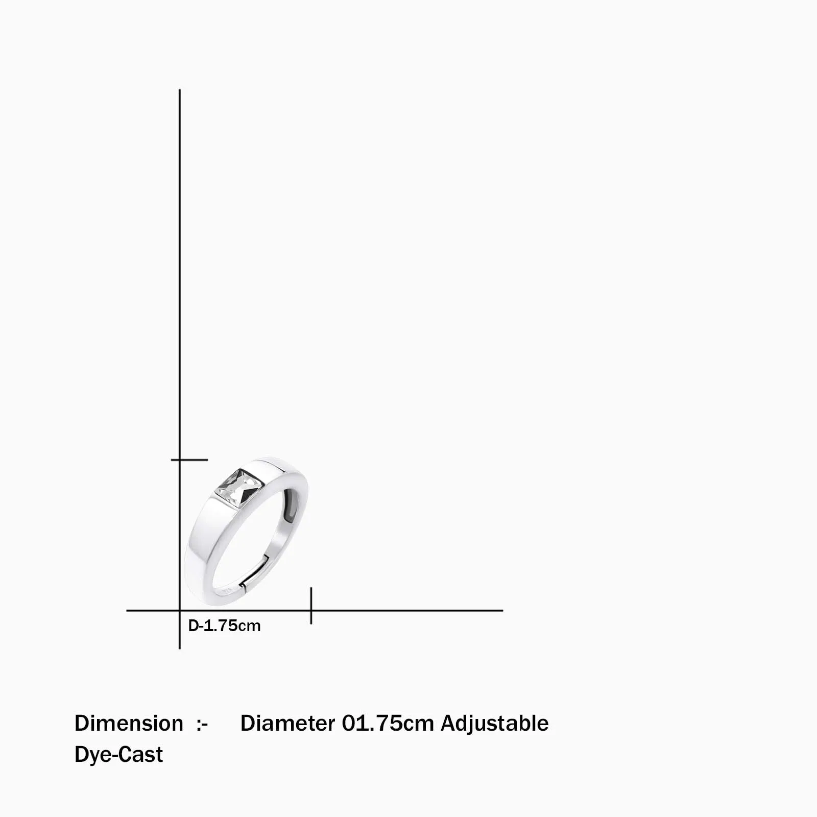 925 sterling silver white stone ring