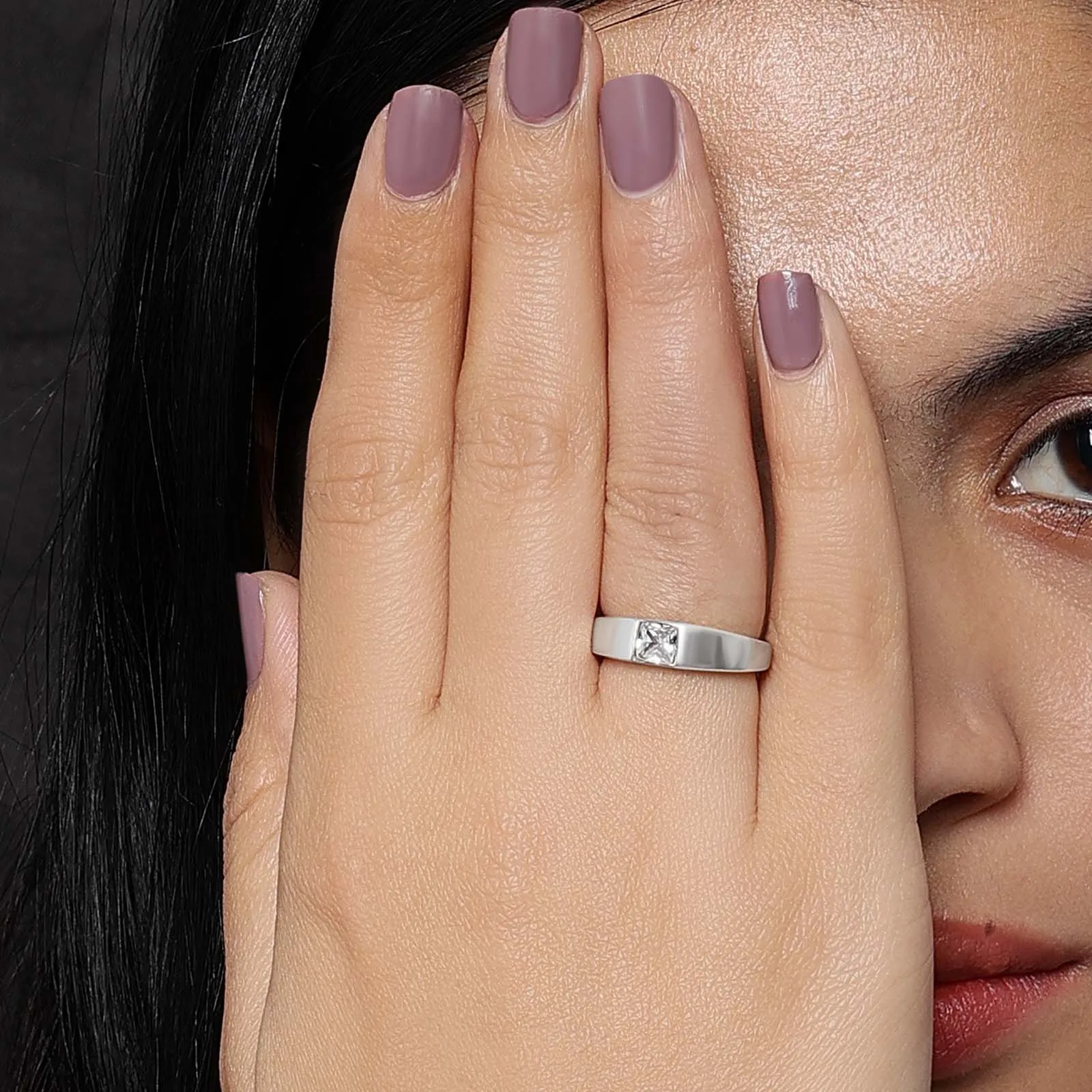 925 sterling silver white stone ring
