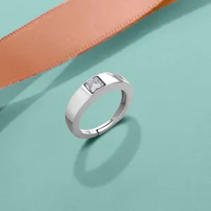 925 sterling silver white stone ring