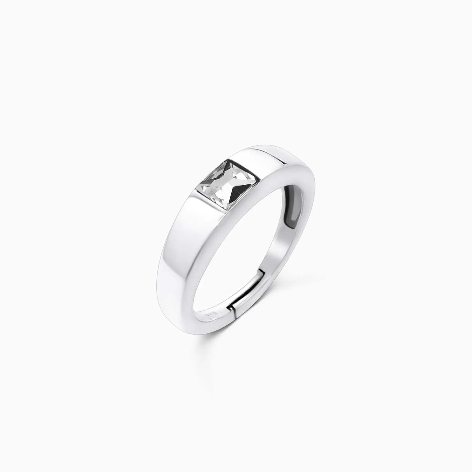 925 sterling silver white stone ring