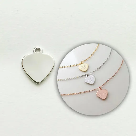 About 23mm tibetara® Heart Stamping Blanks Brass Stamping Tags hand stamping blanks Necklace Pendants charms bracelet plated gold 20pcs