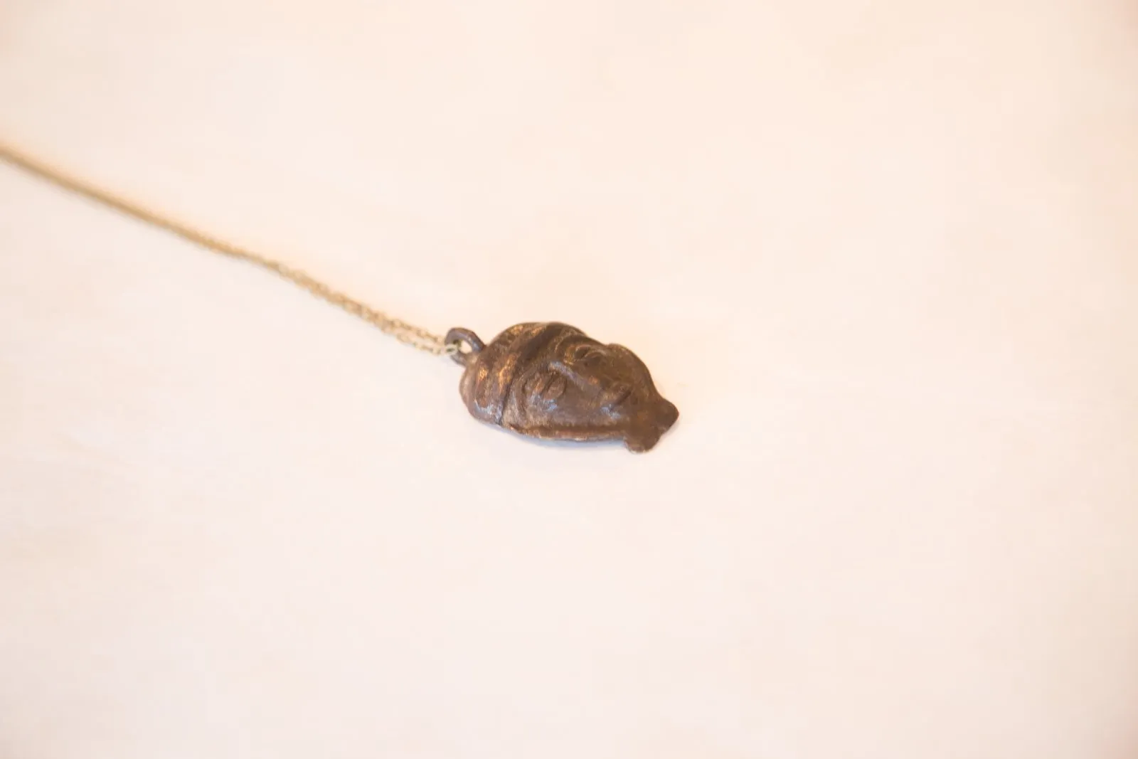 African Head Pendant Necklace
