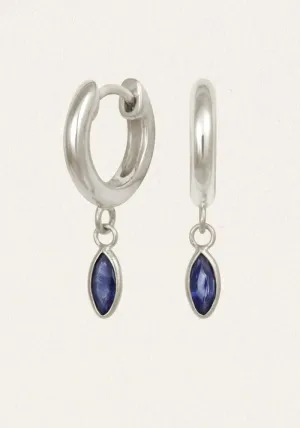 Alessandra Earrings Sapphire- Silver