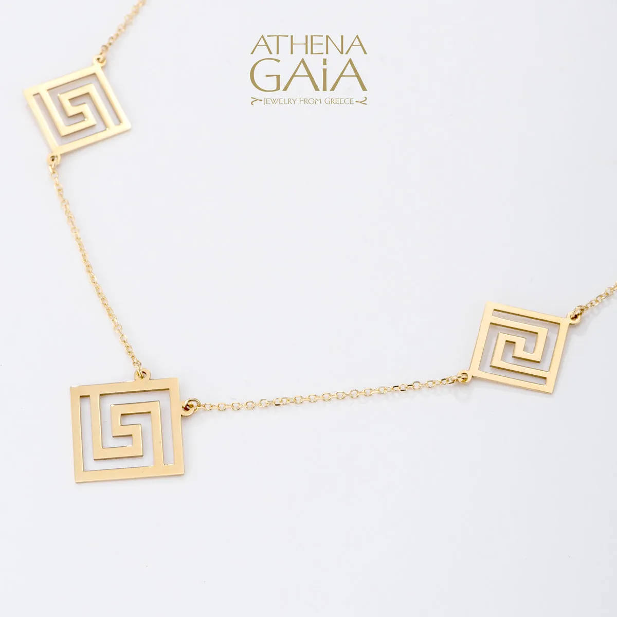 Al'Oro Greek Keys Necklace