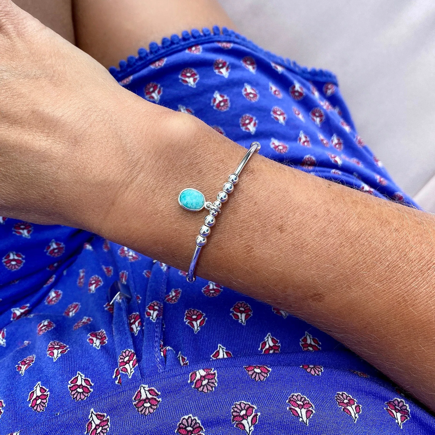 Amazonite Silver Bracelet