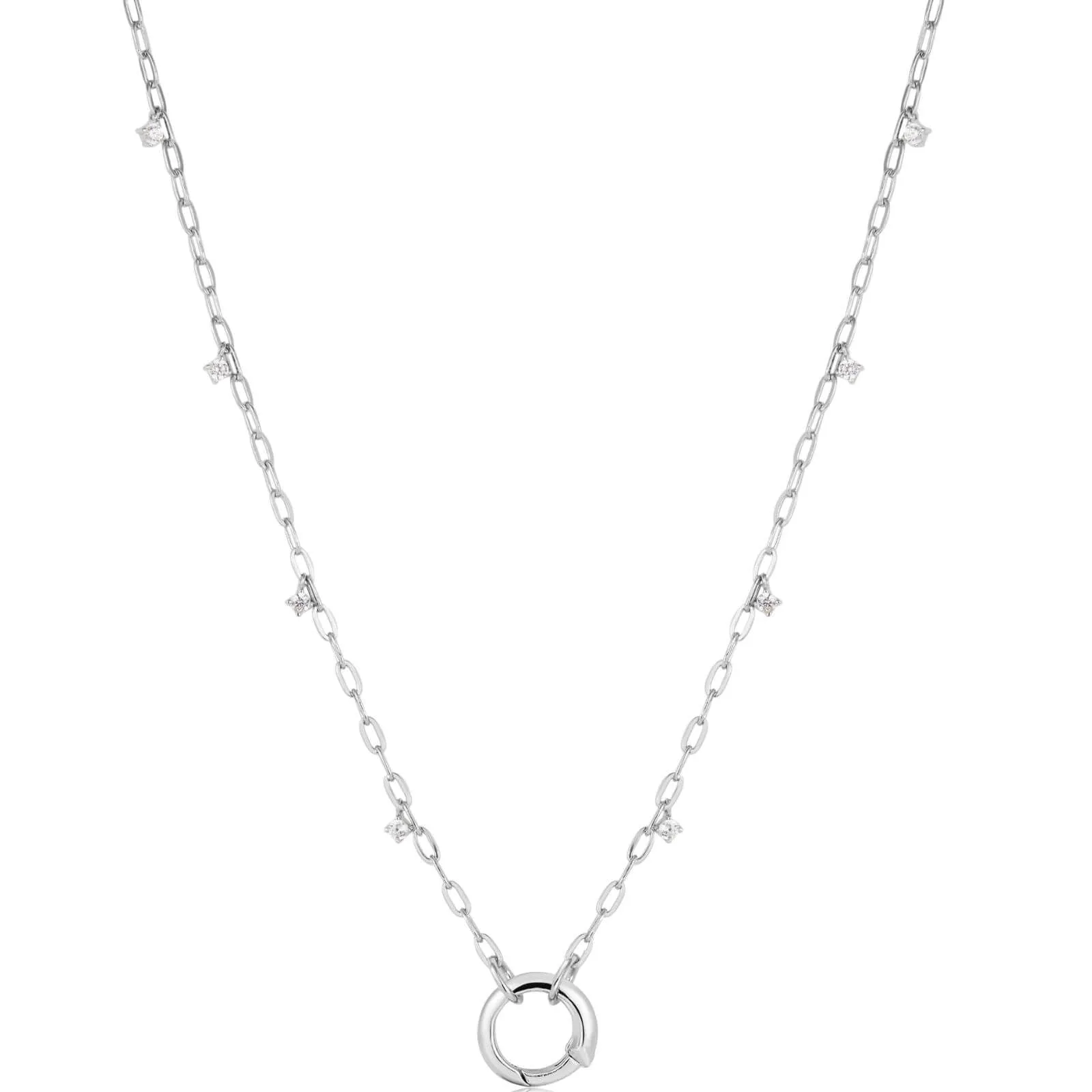 Ania Haie Pop Charms Silver Shimmer Chain Charm Necklace