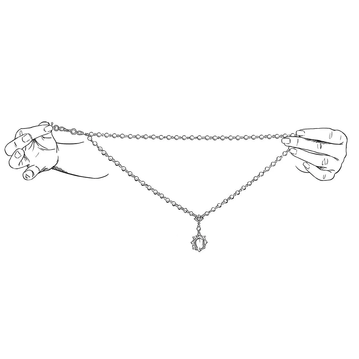 Antigua Rosary Cream Pearl   Necklace Extender