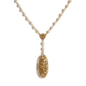 Antigua Rosary Cream Pearl   Necklace Extender