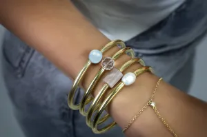 Aquamarine Gold Bracelet