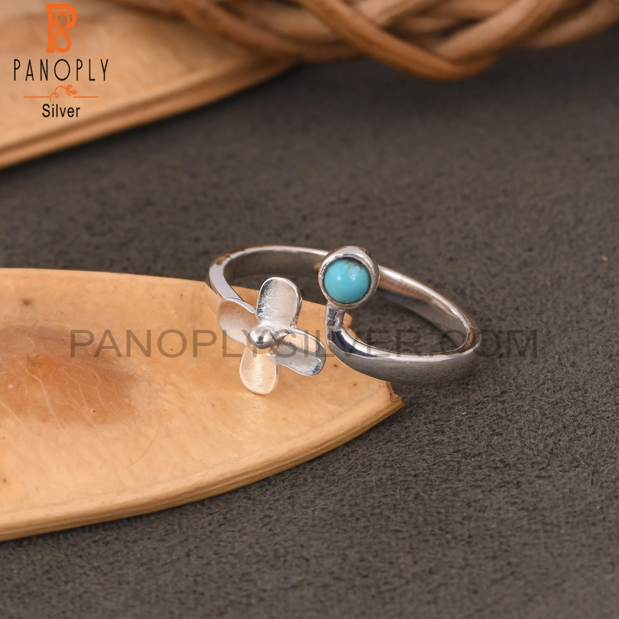 Arizona Turquoise Floral Rings