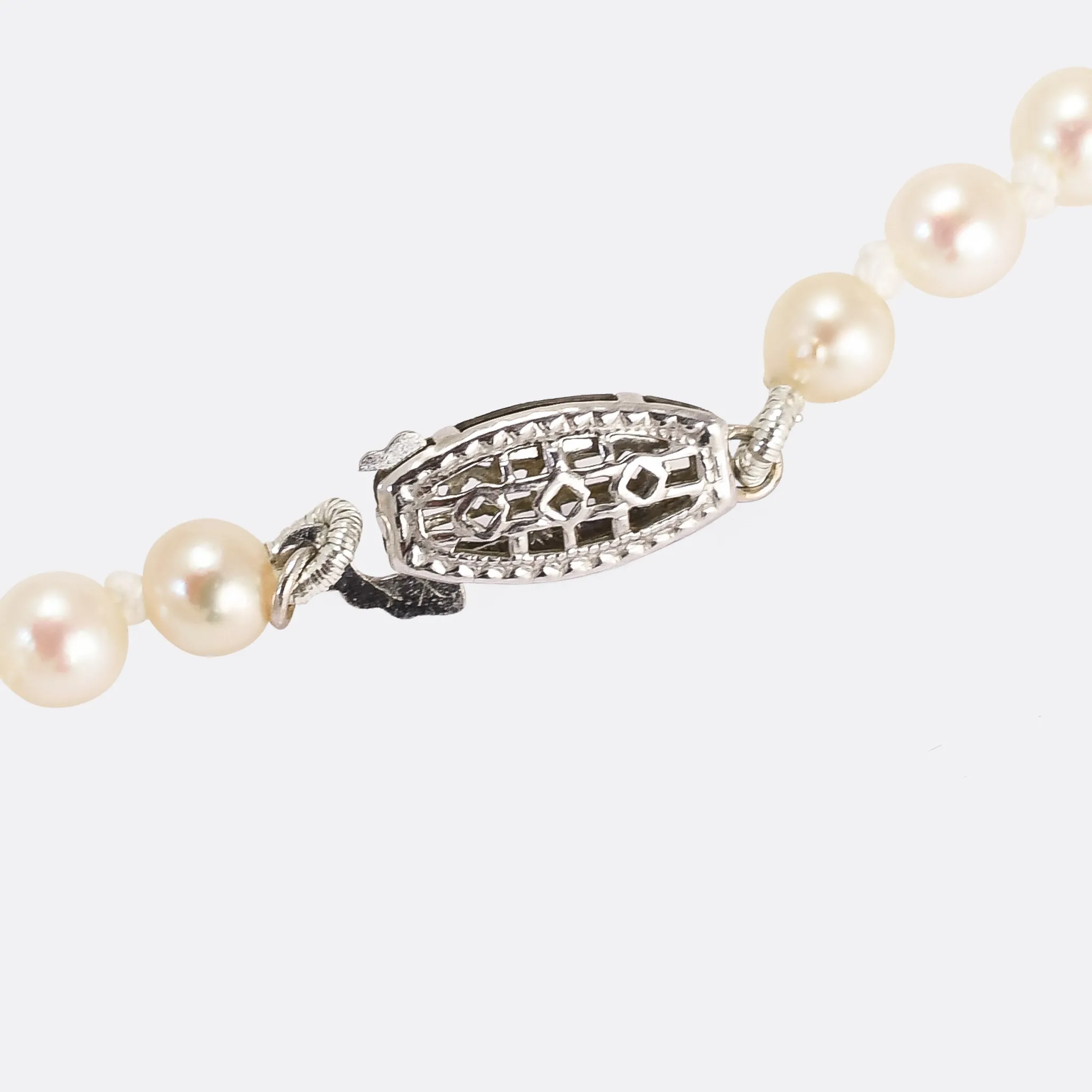 Art Deco Akoya Pearl Necklace