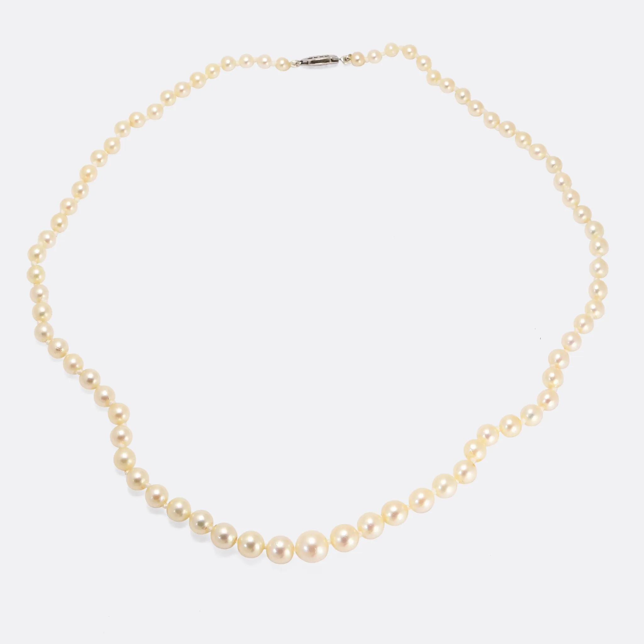 Art Deco Akoya Pearl Necklace