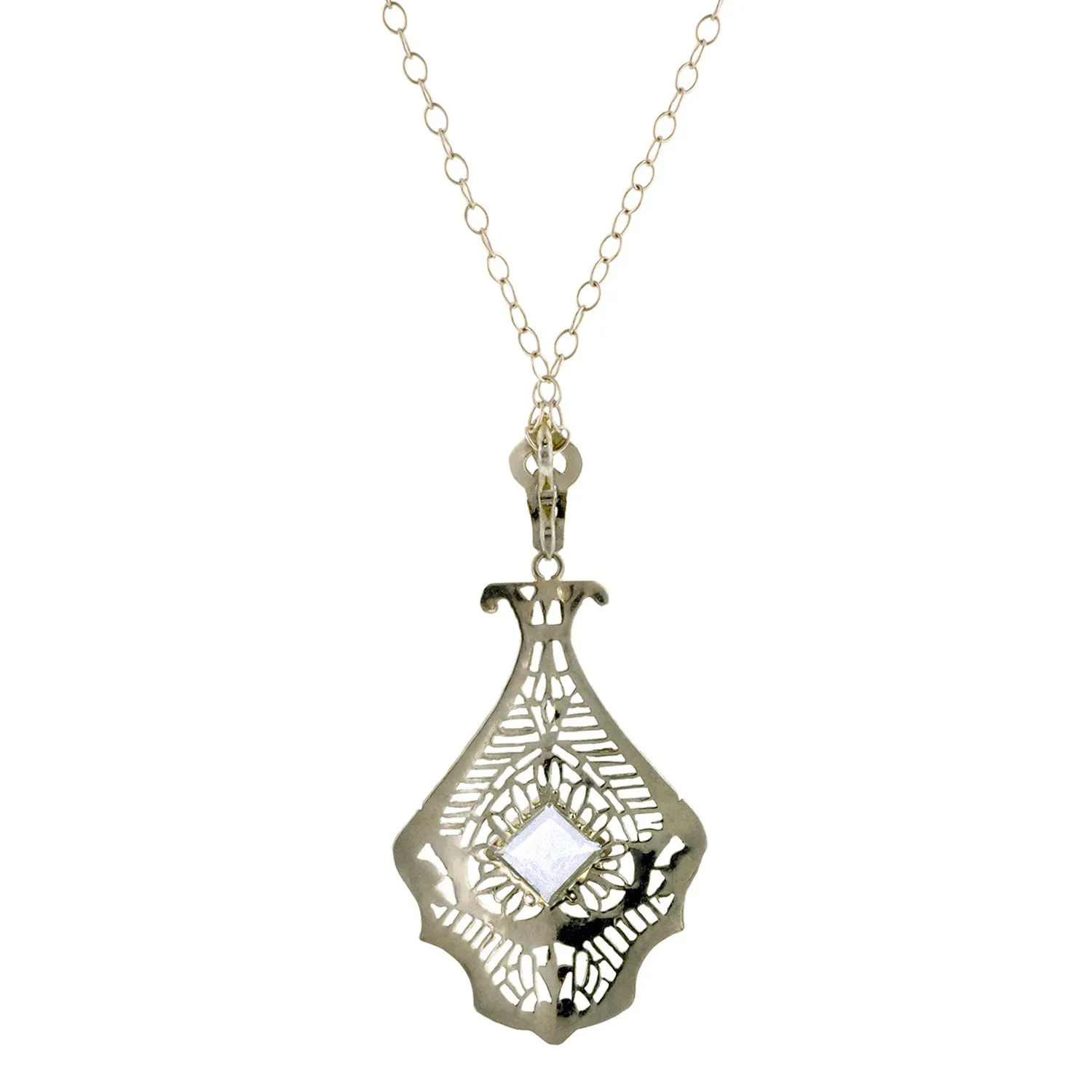 Art Deco Aquamarine Pendant