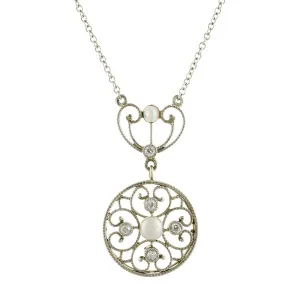 Art Deco Diamond & Pearl Necklace