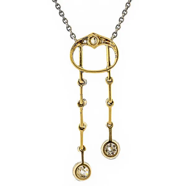 Art Deco Diamond Lavalier Necklace