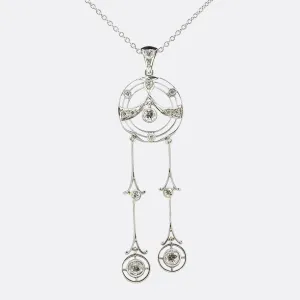 Art Deco Diamond Négligée Necklace