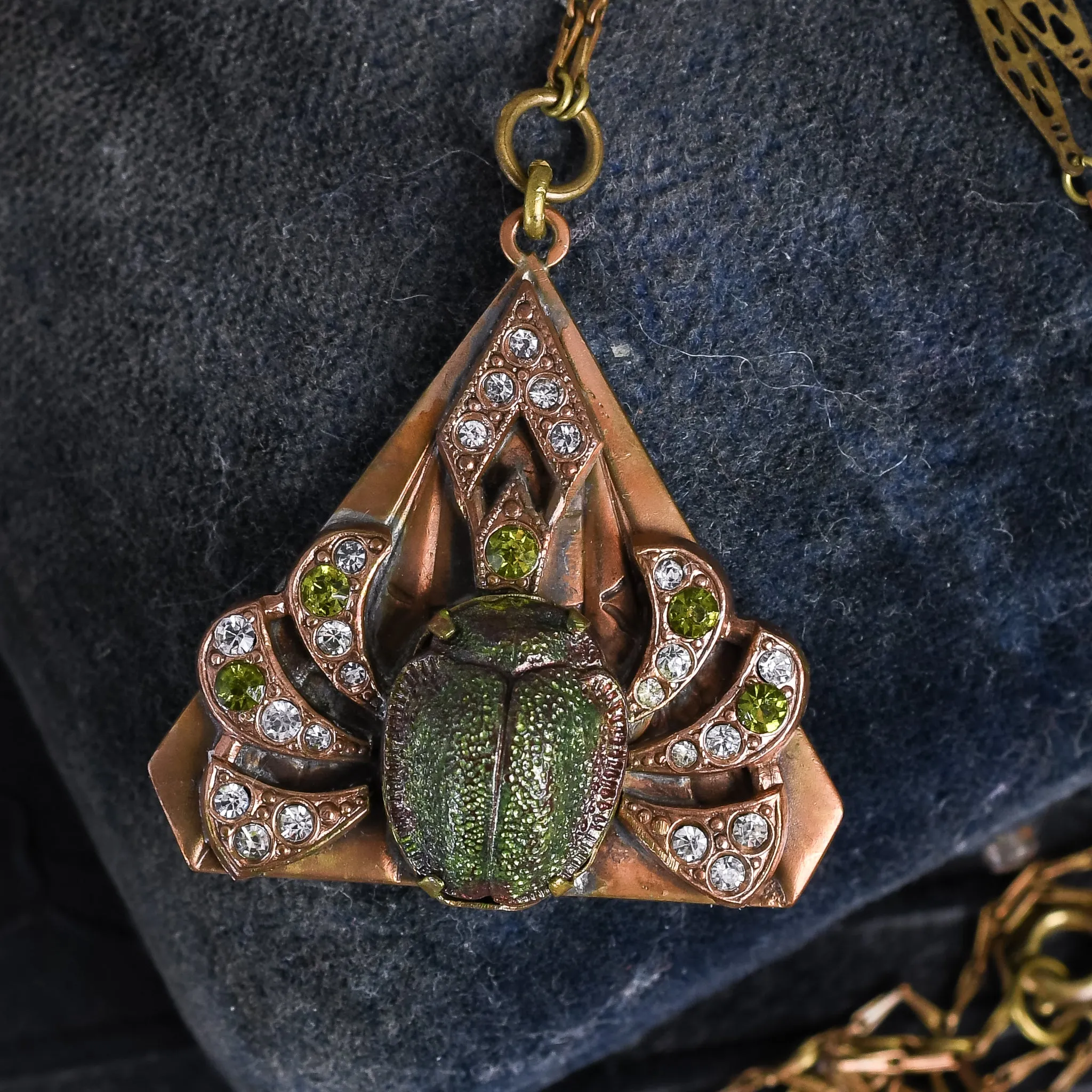 Art Deco Egyptian Revival "Winged Scarab" Pendant