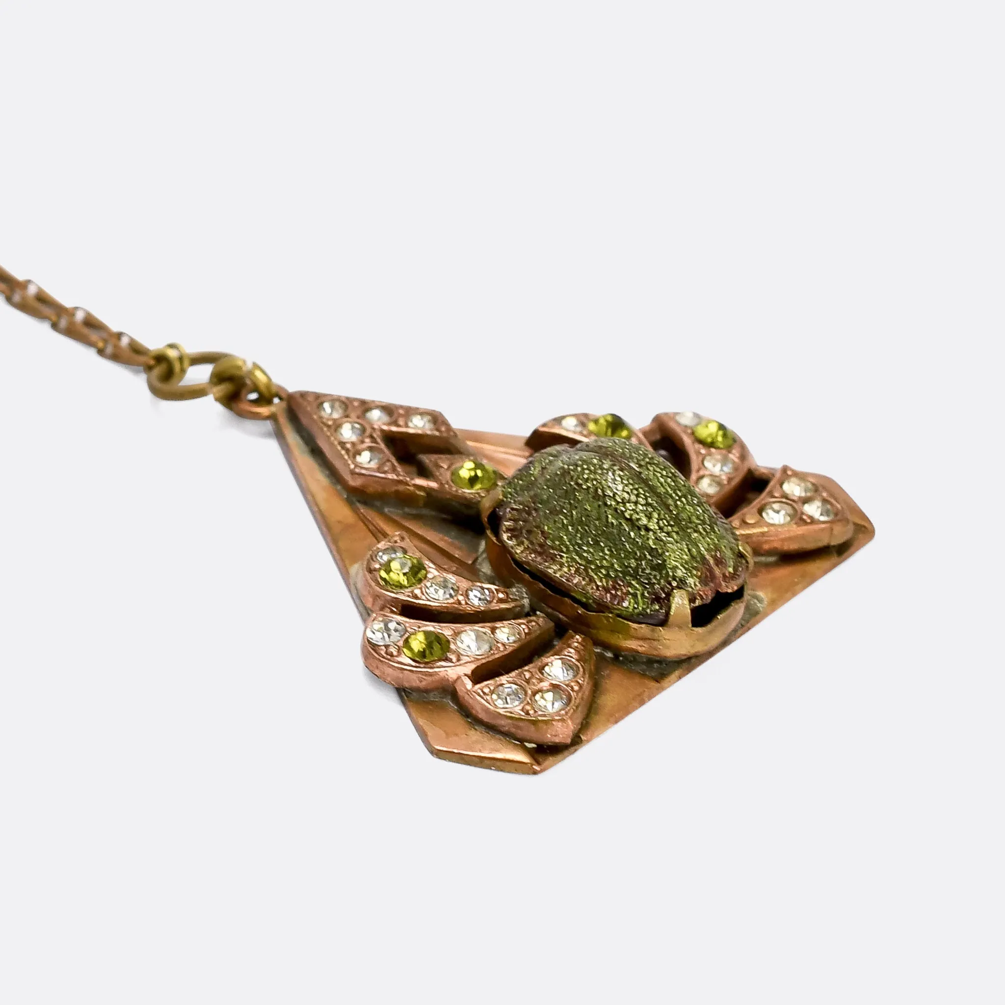 Art Deco Egyptian Revival "Winged Scarab" Pendant