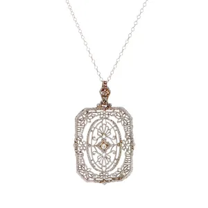 Art Deco Filigree Pendant