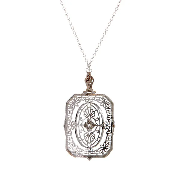 Art Deco Filigree Pendant