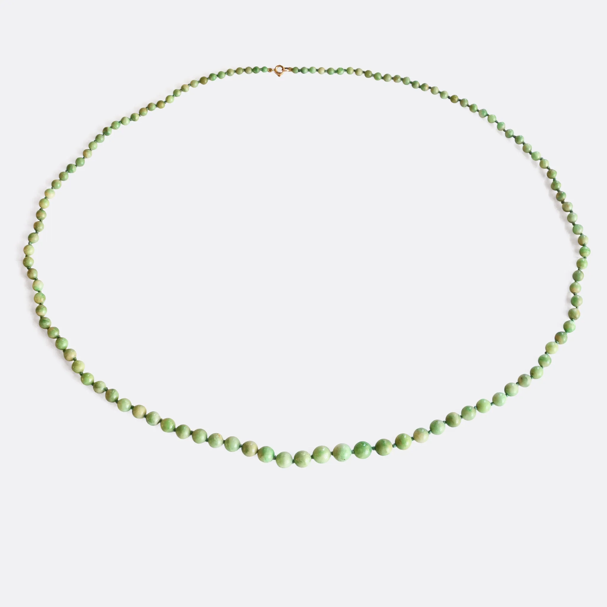 Art Deco Jade Bead Necklace