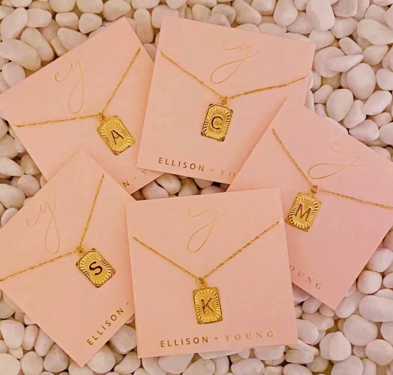 ART DECO letter necklace