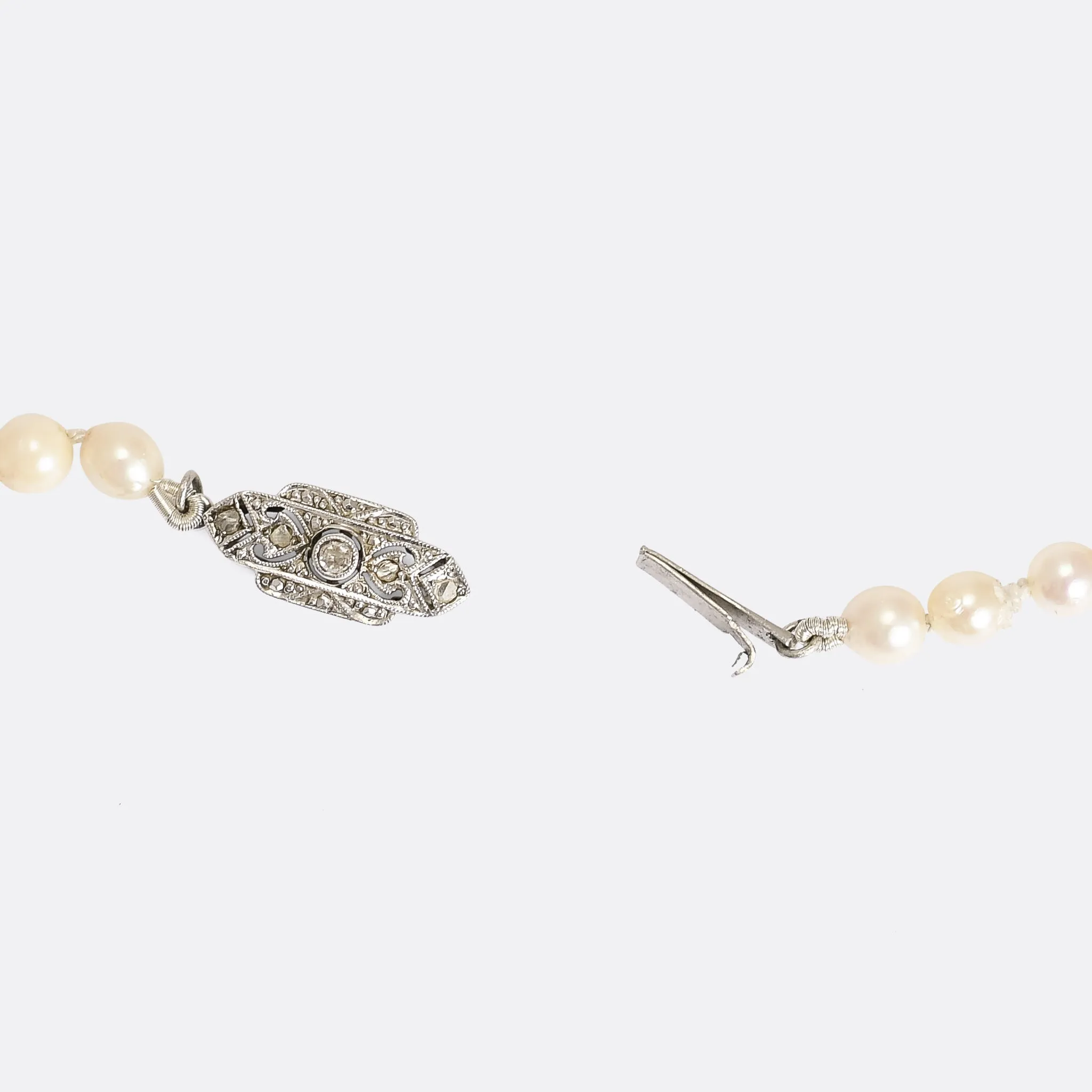 Art Deco Natural Pearl Necklace