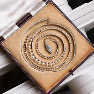 Art Deco Natural Pearl Necklace