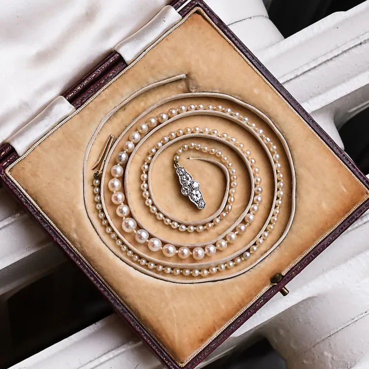 Art Deco Natural Pearl Necklace