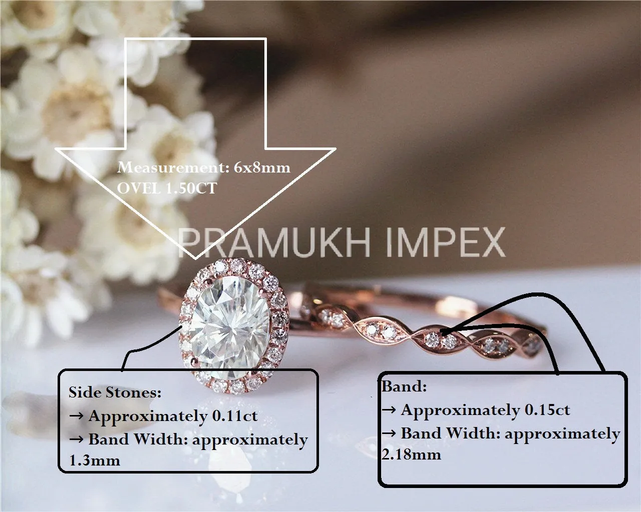 Art Deco Oval Moissanite Engagement Ring Vintage Antique Style Wedding Ring set for women anniversary gift 1.76TCW